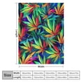 thumbnail image 4 of Pratyus Leaves Print Flannel Throw Blanket Lightweight Blanket for All Seasons 60x80in, 4 of 6