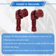 thumbnail image 5 of 1 Par de Válvulas de Neumático de Aleación de Aluminio de 39 mm Apto para agujeros de válvula de 8.3 mm Vástago de Válvula de Neumático Ligero Curvado Rojo Universal, 5 of 6
