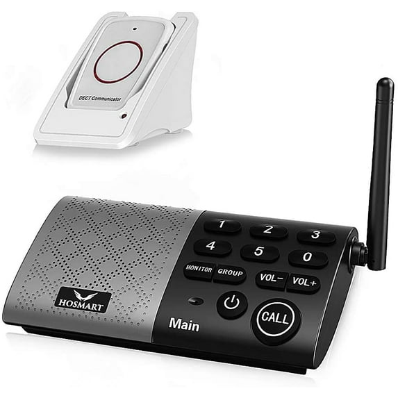 Hosmart Two-Way Caregiver Pager Wireless Call Button Nurse Alert System