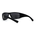 thumbnail image 2 of Choppers Mens Spider Web Print Rectangular Warp Biker Motorcycle Sunglasses All Black, 2 of 4
