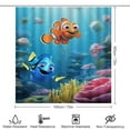 thumbnail image 2 of 3D Dream Underwater World Fish Shower Curtain Bathroom Sets Toilet Lid Rug, Bath Mat And Contour Mat, Shower Curtain 4Pcs, 2 of 6
