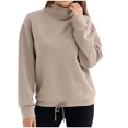 thumbnail image 2 of YYDGH Women Oversized Turtleneck Sweatshirt Fleece Long Sleeve Trendy Casual Drop Shoulder Fall Pullover Workout Warm Tops, 2 of 8