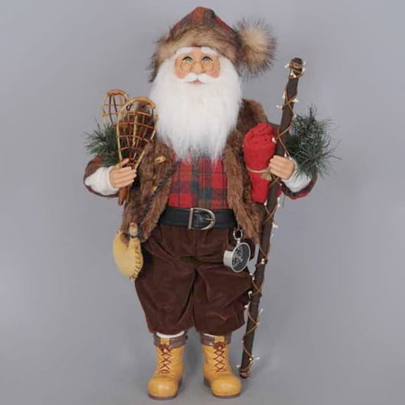 Karen Didion Originals Mountaineer Santa Figurine, 17 Inches