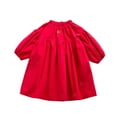thumbnail image 3 of WEAIXIMIUNG Robe Tutu pour Filles Tout-Petits Automne Imprimée Manches Longues en Velours Côtelé Robe Couleur Unie, 3 of 7