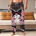 thumbnail image 2 of Kuromi And My Melody Mens Joggers Sweatpants 3D Print Pants Novelty Graphic Trousers Casual Athletic Sports Joggers with Pockets, 2 of 7