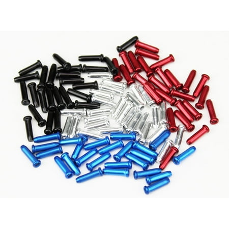 Bike Shifter Cables - The Flying Wheels 100 x Bicycle Bike Shifter Brake Cable Tips (Assorted)