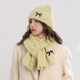 thumbnail image 4 of Beanie for Women Fleece Womens Scarves Set Winter Fashion Must Have Beanies Wool Light Yellow Scarf, 4 of 4