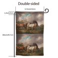 thumbnail image 7 of Wukai Three Horses Oil Painting Print Garden Flag 12.5x18 Inch Double Sided Sun-resistant Rain-resistant, Wrinkle-resistant Colorfast(Only Flag), 7 of 7