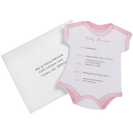 Wilton Onesie Girl Baby Shower Invitations, 12 Ct (Best Place To Get Baby Shower Invitations)