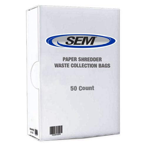 Security Engineered Machinery SEM Shredder Waste Collection Bags (50 Plastic Bags/case)