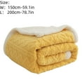 thumbnail image 4 of Skegnu Thickened Flannel Throw Blanket, Twin Size Lightweight Taffeta Fleece Blanket for Couch Sofa, 2-Sided Woven Design Fuzzy Soft Cozy Blanket for All Seasons, 60"×80", 4 of 7