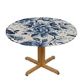 thumbnail image 3 of WYYP Flower Pattern Round Tablecloth - Outdoor Picnic Camping and Indoor Kitchen Dining Party - 100% Polyester Fiber - Full Width Single-Sided Printing White, 3 of 8