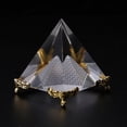 thumbnail image 1 of Pirámide De Cristal Estatuilla de pirámide de cristal, energía curativa, meditación, hogar, oficina, decoración (60 mm) Wdftyju Libre de BPA, 1 of 3