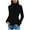 Black, variant on Viikei Cardigan Sweaters for Women Clearance under $10.00 Womens Sweaters Women's Long Sleeved Solid Color Top High Neck Slim Sweater High Neck Sweater