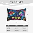 thumbnail image 4 of Lsque Neon Graffiti Urban Art Pattern Pillow Case – Soft & Cozy Throw Pillow Cover, Hypoallergenic Cushion Case for Sleeping Women with Envelope Closure-14"x20", 4 of 6