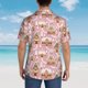 thumbnail image 4 of Fotbe Gingerbread Houses Pink Wonderland Camisa Hawaiana para Hombre Unisex – Camisa Casual de Verano con Botones de Manga Corta de Algodón y Lino,X-Large, 4 of 7
