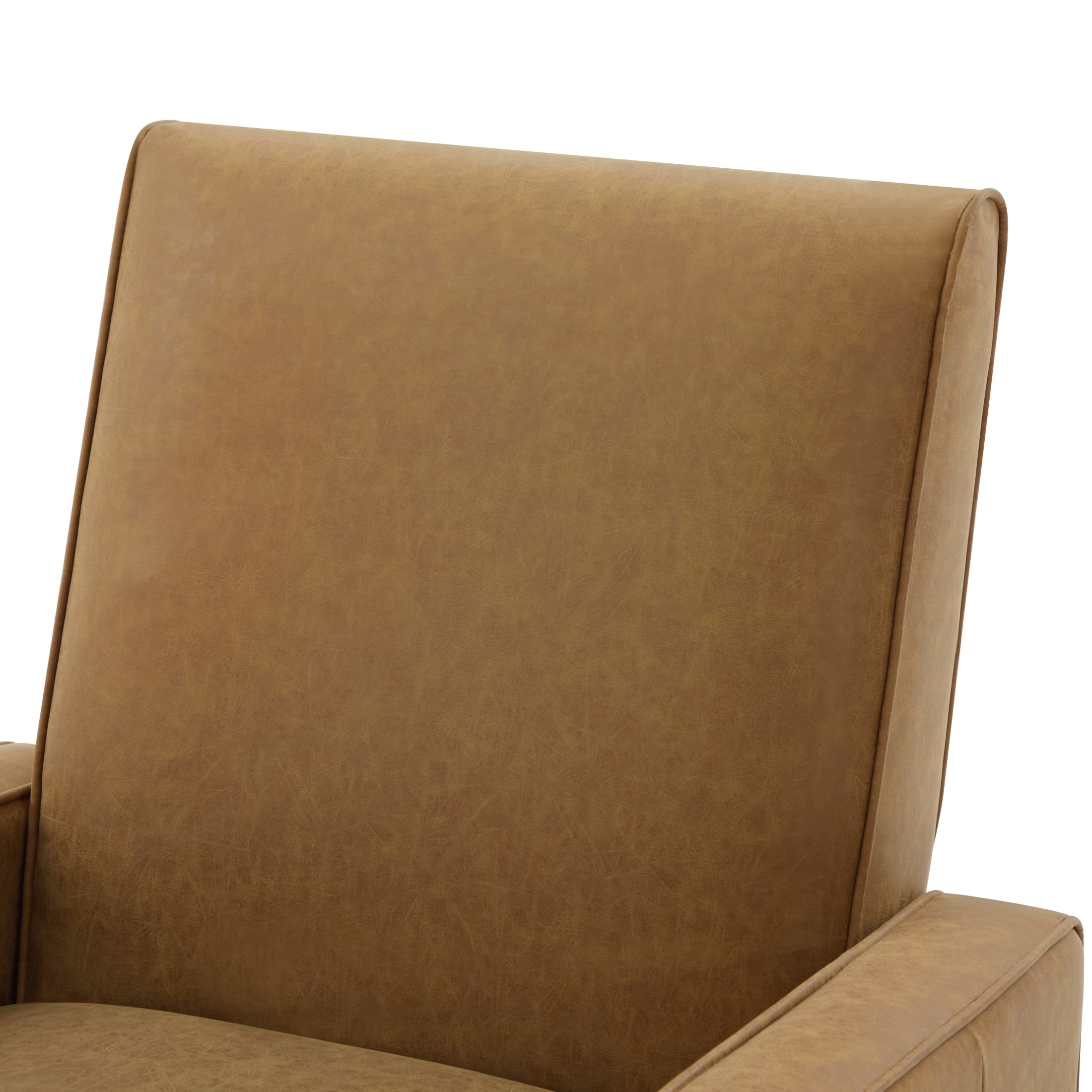 Christopher Knight Home Modern Manual PU Leather Recliner Chair, 2-Position Adjustable Back, Brown
