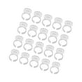 thumbnail image 1 of facefd 100x Glue Rings Lash Glue Cups for Tattoo Volume Lash Makeup White, 1 of 9
