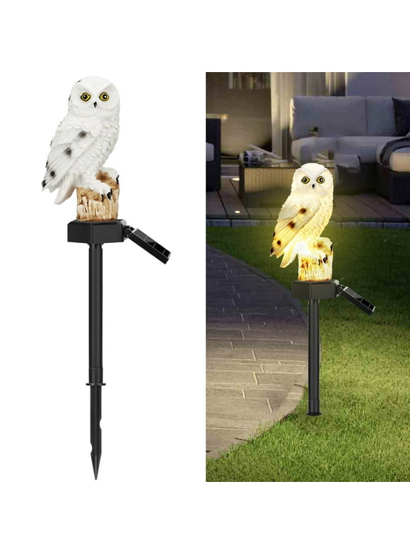 TSV Owl Solar Stake Light, Waterproof Garden Solar Light for Outdoor Yard, Patio, Lawn, Pathway, Warm Yellow