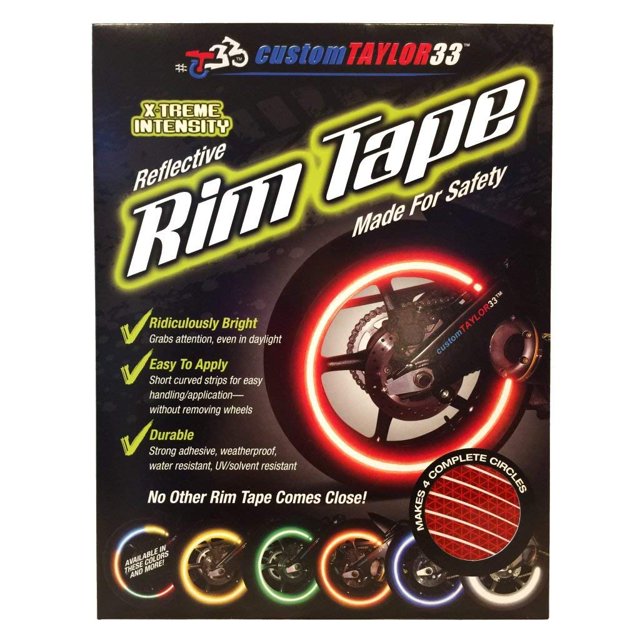 customTAYLOR33 (Cintas de seguridad para llantas con derechos de autor, reflectantes, rojas, de alta intensidad, de grado de alta intensidad, para todos los vehículos (debe seleccionar el tamaño de la