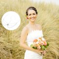 thumbnail image 4 of Cristal Front Chaîne Pompon Cheveux de Mariée Bande Cheveux Accessoires Goutte d'Eau Forme Blanc, 4 of 9