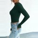thumbnail image 2 of TaTaai Women's crew neck long sleeve T-shirt, solid color, backless design, cropped slim fit, casual stylish, soft stretchy fabric, ideal for daily outings & casual gatherings Gift, 2 of 5