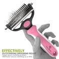 thumbnail image 2 of 2 in 1 Professional Grooming Rake for Cats & Dogs-Dematting Comb for Easy Mats & Tangles Removing,Hair Removal Cleaner for Pets(Purple), 2 of 7