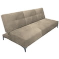 thumbnail image 1 of Sofa Cama Reclinable El Bazar Store Vegas Terciopelo Beige Futon 3 posiciones Sala, 1 of 6