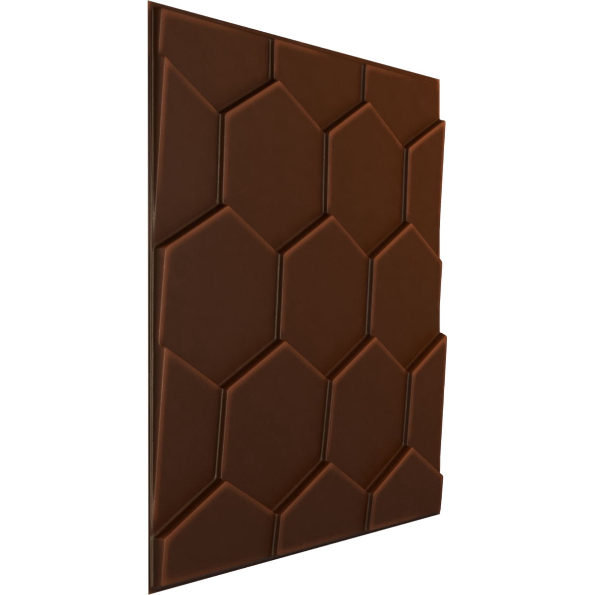 19 5/8"W x 19 5/8"H Honeycomb EnduraWall Decorative 3D Wall Panel, Universal Aged Metallic Rust (Covers 2.67 Sq. Ft.)
