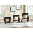 thumbnail image 4 of Homelegance 24" Counter Height Wooden Bar Stool Saddle Seat Barstool, Black, 4 of 4