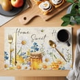 thumbnail image 2 of White Daisy Placemats Set of 6, Spring Floral Elegant Pastoral Bees Watercolor Placemats for Dining Table, Place Mats for Kitchen Tabletop, Waterproof Wipeable Dining Table Mats Set, 2 of 9