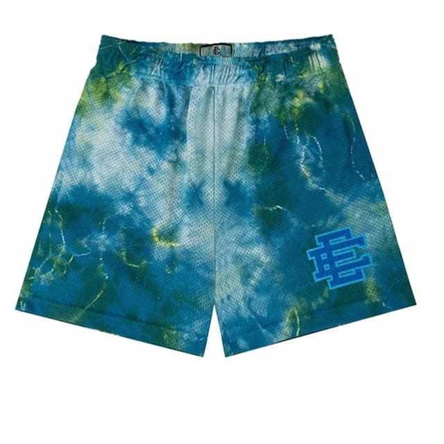 Pantalones cortos de fitness para hombre, Shorts masculinos de malla transpirable, a la moda, de estilo deportivo, Para playa, 2024blue wu