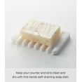 thumbnail image 2 of Yamazaki Home Self-Draining Soap Tray, White, Silicone, No Assembly, 2 of 7