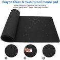 thumbnail image 4 of Large Gaming Mouse Pad 31.5 X 11.8 Inch, Extended XXL Mousepad with Stitched Edge,Non-Slip Rubber Base,Waterproof Computers Mouse Mat for Office,Home,Black, 4 of 6