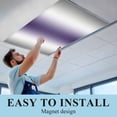 thumbnail image 6 of Gray Purple Fluorescent Light Covers, Modern Gradient Geometric Magnetic Light Covers for Ceiling Lights, Fluorescent Ceiling Shade Filters for Classroom Bedroom Office 4x2Ft x 2PCS, 6 of 8