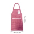 thumbnail image 3 of Cotton Apron With Large Pockets Breathable Material Oil-Resistant For Kitchen Cooking Household Use Measuring 12.59x9.84x0.39 Inches (Hot Pink), 3 of 6