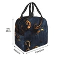 thumbnail image 3 of Fotbe Elegant Gold Scrollwork Bolsa Térmica con Estampado y Forro de Aluminio Grueso Bolsa de Almuerzo con Bolsillo Frontal para Hombres y Mujeres, Ideal para Trabajo, Escuela, 3 of 8