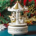 thumbnail image 4 of Aixig Christmas Musical Carousel Carousel Horse Home Decoration 6.3inch (White), 4 of 6