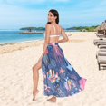 thumbnail image 6 of FORMRS Womens Beach Sarong Semi-Sheer Bikini Wrap Skirt Swimsuit Cover-ups, Pink Jellyfish, 6 of 7