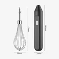 thumbnail image 4 of 1 PCS Electric Milk Frother Handheld Egg Beater Coffee Milk Drink Egg Mixer Foamer Foamer Household Kitchen Cooking Tool (black), 4 of 7