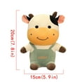 thumbnail image 2 of Realistic Cow Stuffed Animal Plush Toy, Soft Cuddly Farm Animal Doll for Boys and Girls, Cute Plushie Gift Idea E#349 Army Green, 2 of 3