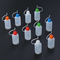 Luxshiny 10Pcs Plastic Needle Bottle with Rust Proof Metal Tip for Accurate Glue Drops