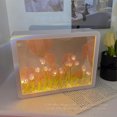 thumbnail image 4 of DIY Lámpara de tulipán Rectángulo Tulipán Luz de noche para la decoración del dormitorio del hogar (Púrpura), 4 of 8