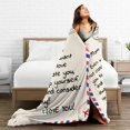 thumbnail image 4 of Throw Blankets Anniversary Birthday Gift for Mom from Daughter Son, Dear Mom Blanket for Mother''s Day, Super Soft Flannel Throw Blankets for Christmas Valentines Day for Bed Couch(50x60), 4 of 6