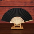thumbnail image 3 of Chinese Style Blank Folding Hand Held Bamboo Paper Pocket Fan DIY Craft Gift, 3 of 8