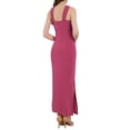 thumbnail image 3 of Vestido de cóctel sin mangas con cuello halter para mujer Hobemty, con abertura en el dobladillo, vestido maxi ajustado 2XL en rojo rosa, 3 of 5