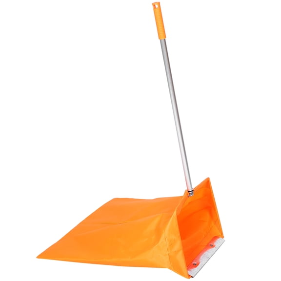 SEWOART Windproof Dustpan Orange Garbage Tool for Outdoor with Durable Clamp