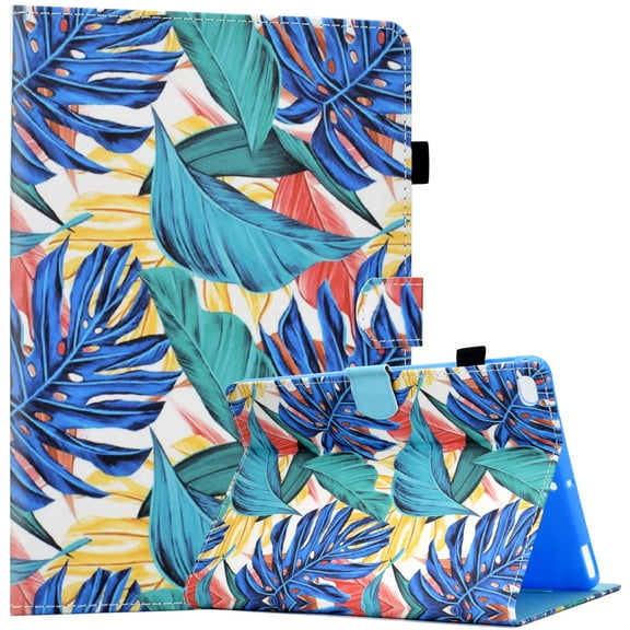 Case for iPad 9.7 2018 2017 / iPad Air 2 / iPad Air, Premium Leather Folio Stand Wallet Kids Case with Auto Sleep/Wake for iPad 9.7 inch (6th Gen, 5th Gen)/iPad Air 2/iPad Air,Leaves