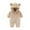 Khaki, variant on ZCFZJW Toddler Kids Baby Boys Girls Winter Sherpa Fleece Warm Hooded Rompers Long Sleeve Plush Thick Jumpsuit with Cute Bear Ear Hood Casual Button up Bodysuit Outfit Set Blue 6M