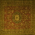 thumbnail image 1 of Ahgly Company Machine Washable Indoor Square Persian Yellow Traditional Area Rugs, 7' Square, 1 of 4